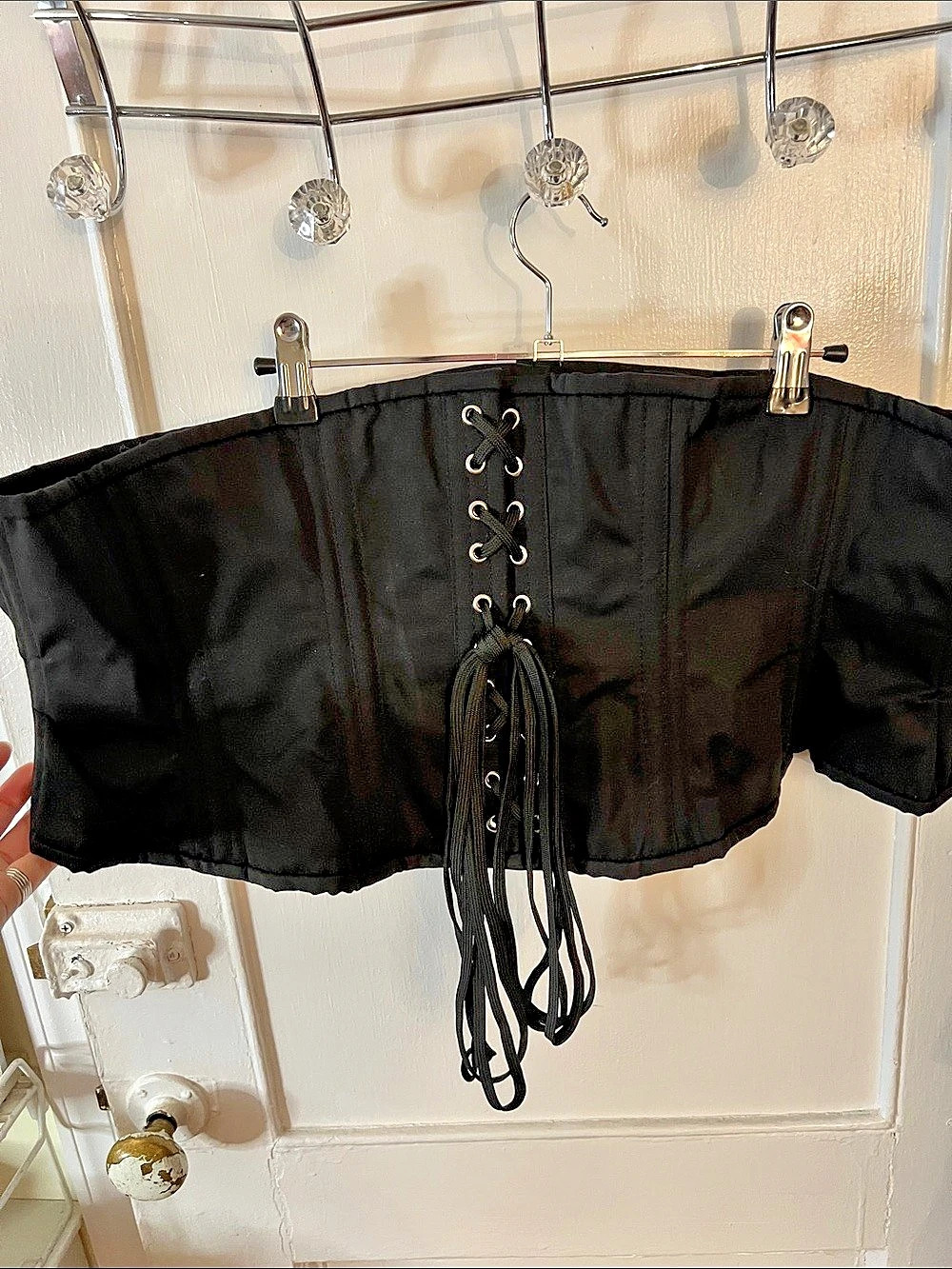 True Corset Plus Size Black Poly Corset Black Corset Size 44 NWT